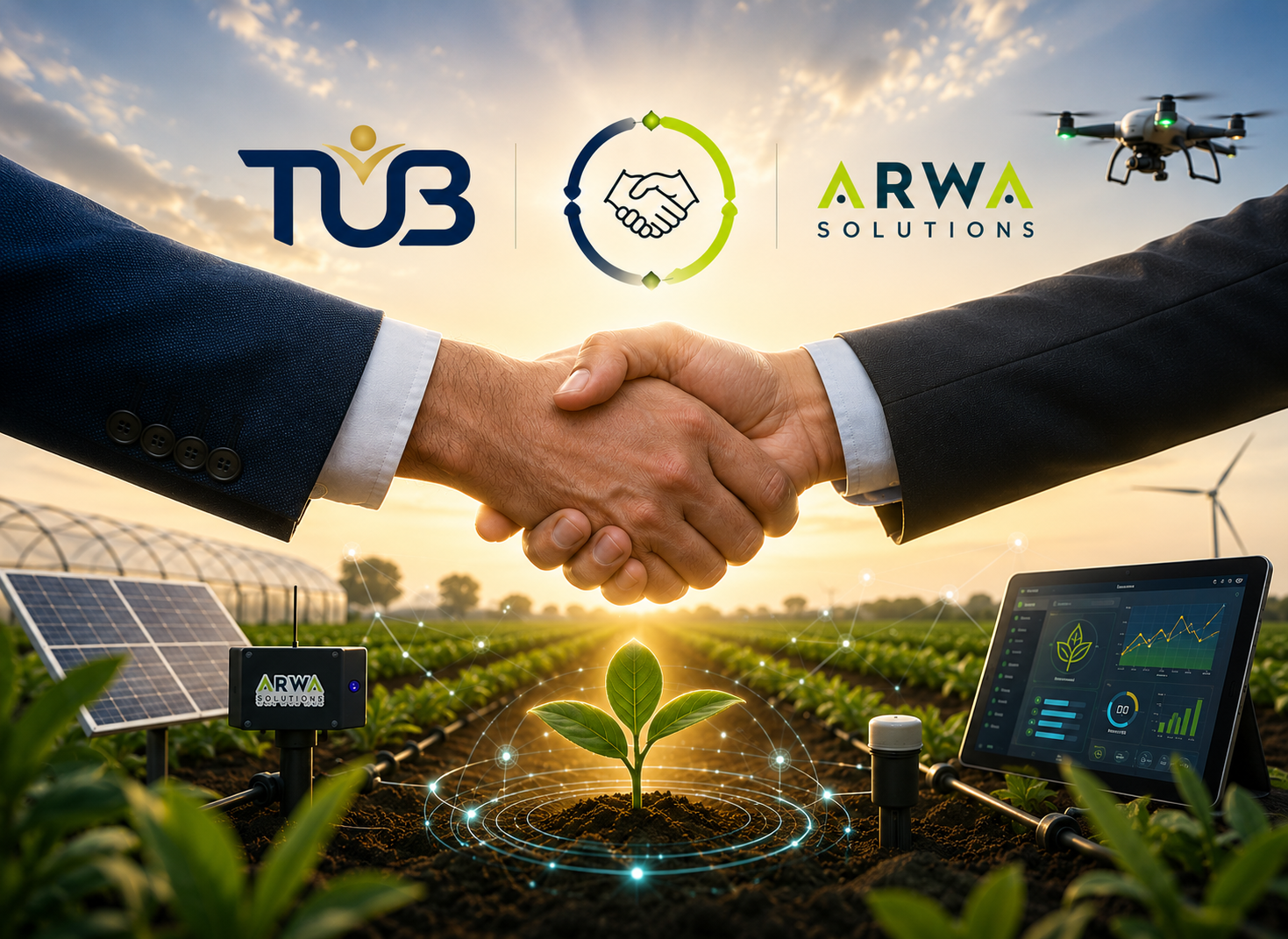 اتفاقية شراكة استراتيجية بين TUB للتدريب المتكامل لخدمة الأعمال وARWA SOLUTIONS لتطوير الكفاءات وتعزيز الابتكار في الفلاحة الذكية ونظم إدارة الضيعات.